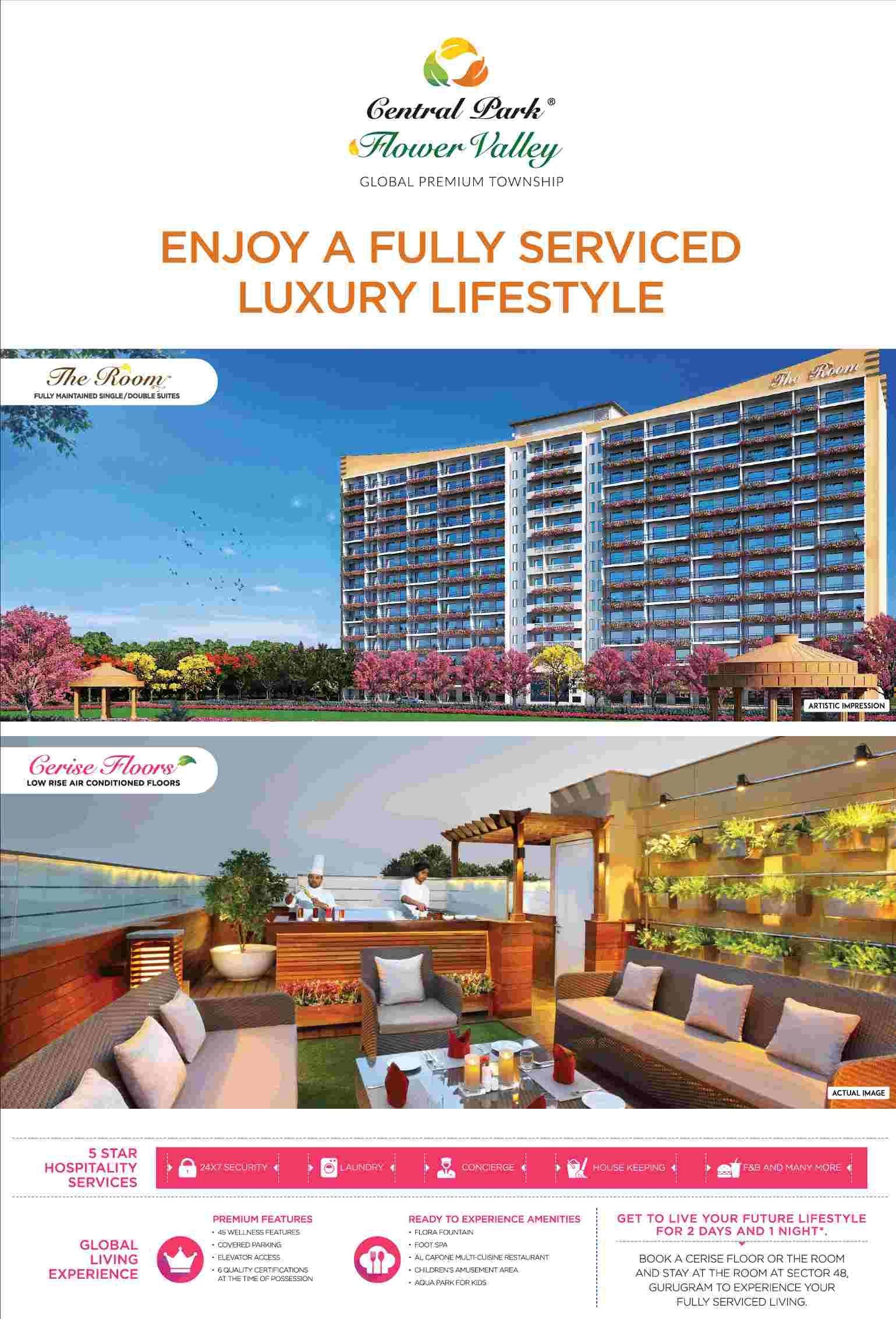 Enjoy a fully serviced luxury lifestyle at the Central Park Flower Valley in Gurgaon Update